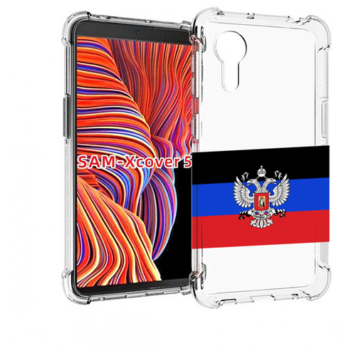 Чехол MyPads герб флаг ДНР-1 для Samsung Galaxy Xcover 5 задняя-панель-накладка-бампер
