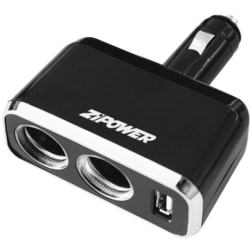 ZIPOWER PM6645 Разветвитель прикуривателя, 2 разъема прикуривателя с USB