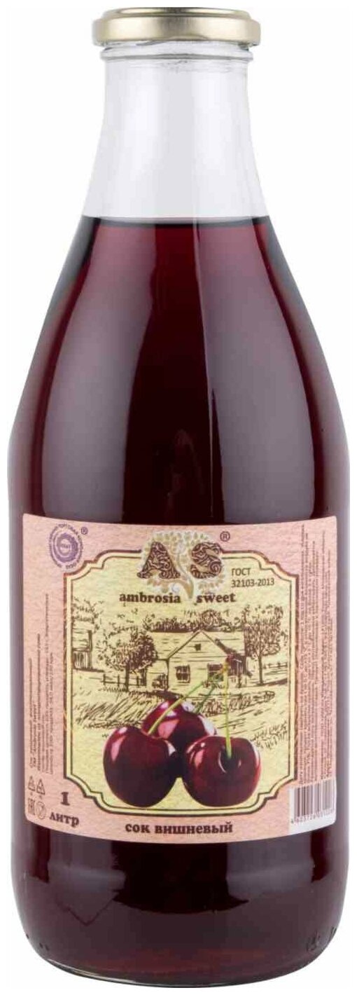 Сок вишневый Ambrosia Sweet 1л - фотография № 2