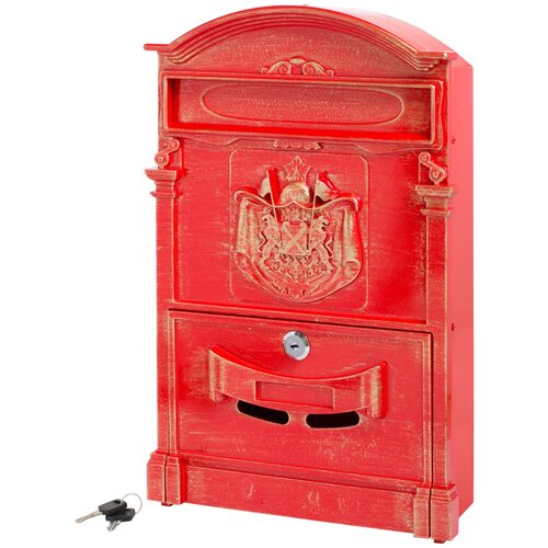 Ящик почтовый аллюр №4010В антик красный