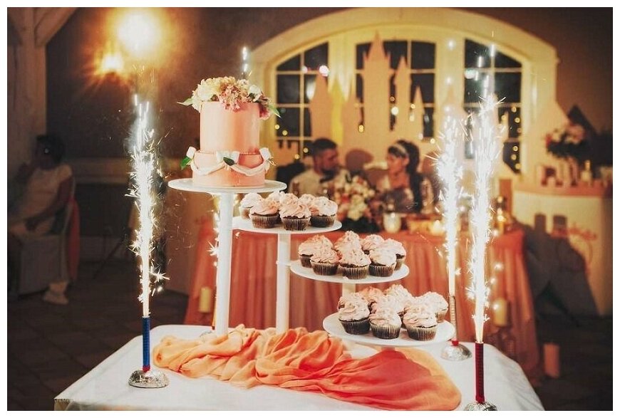 фото Свечи, фонтан для торта бенгальская, 30 сек, 24шт