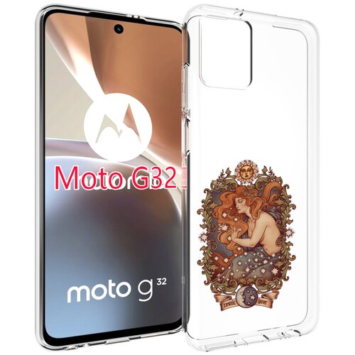 Чехол MyPads звездная девушка абстракция для Motorola Moto G32 задняя-панель-накладка-бампер