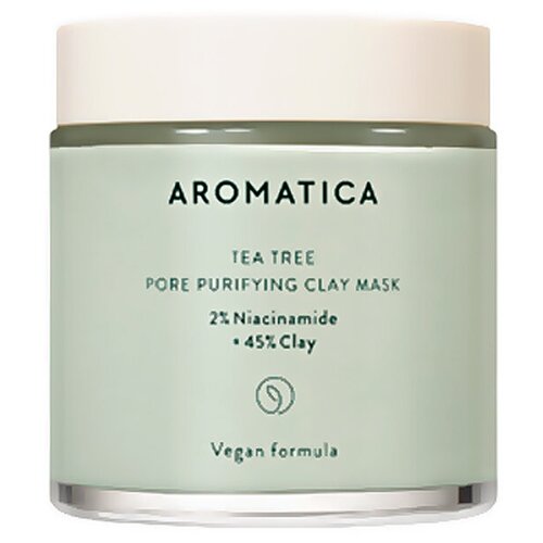 Aromatica Маска для лица с экстрактом чайного дерева - Clay mask 2% Niacinamide + 45% Clay, 120г