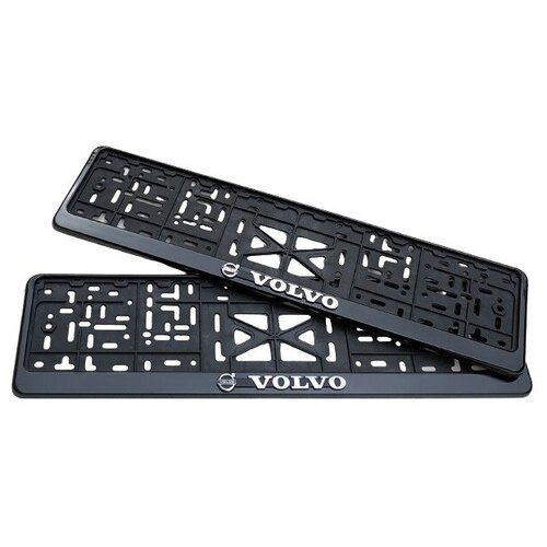 Рамка для номера автомобиля с защелкой. С хромированной надписью 