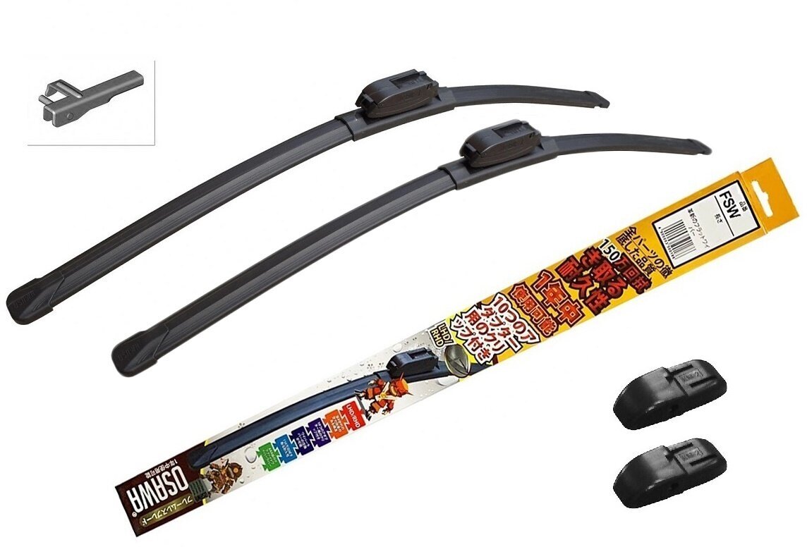 фото Комплект бескаркасных плоских симметричных дворников Osawa, 550мм+450мм на Opel Astra (2004-2015)