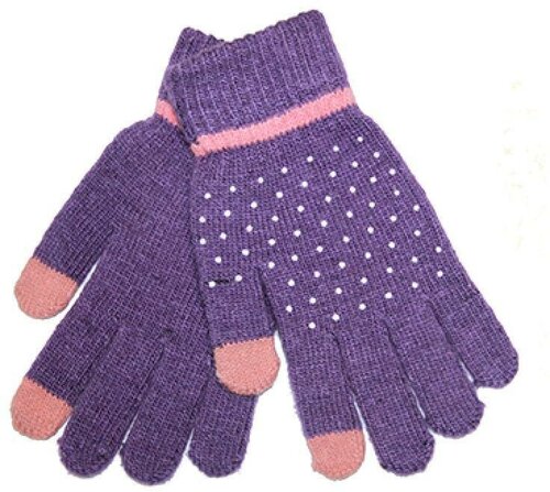 Перчатки для ёмкостных тачскринов (размер S) №4 <фиолетовый>