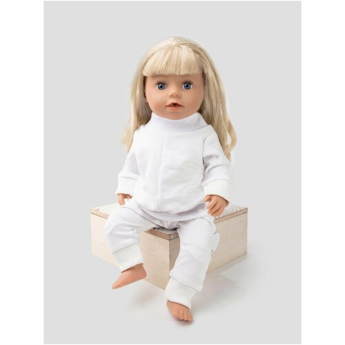 фото Одежда для куклы беби бон (baby born) 43см , rich line home decor, х-355/белый