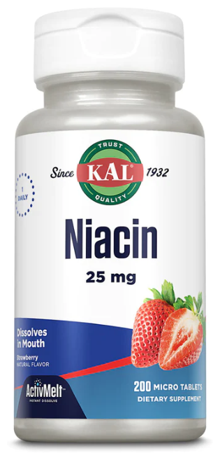 Таблетки KAL Niacin, 25 мг, 200 шт.