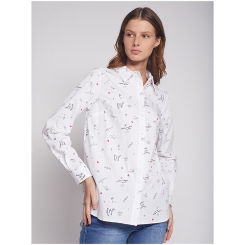 фото Рубашка zolla цвет: белый, размер: xs