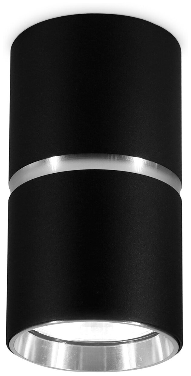 Накладной точечный светильник TN213116 BK/CH черный/хром GU10 D55*100
