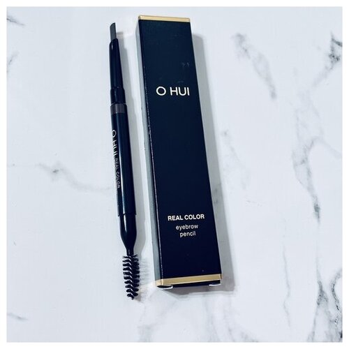 O HUI стойкий, орехово-коричневый карандаш для бровей (02 Walnut Brown) Real Color eyebrow pencil