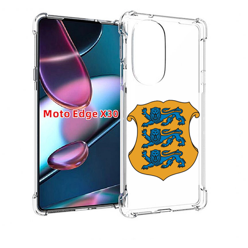 Чехол MyPads герб-эстонии для Motorola Moto Edge X30 задняя-панель-накладка-бампер