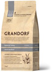 Сухой корм для кошек Grandorf Rabbit & Turkey Sterilised гипоаллергенный 2 кг