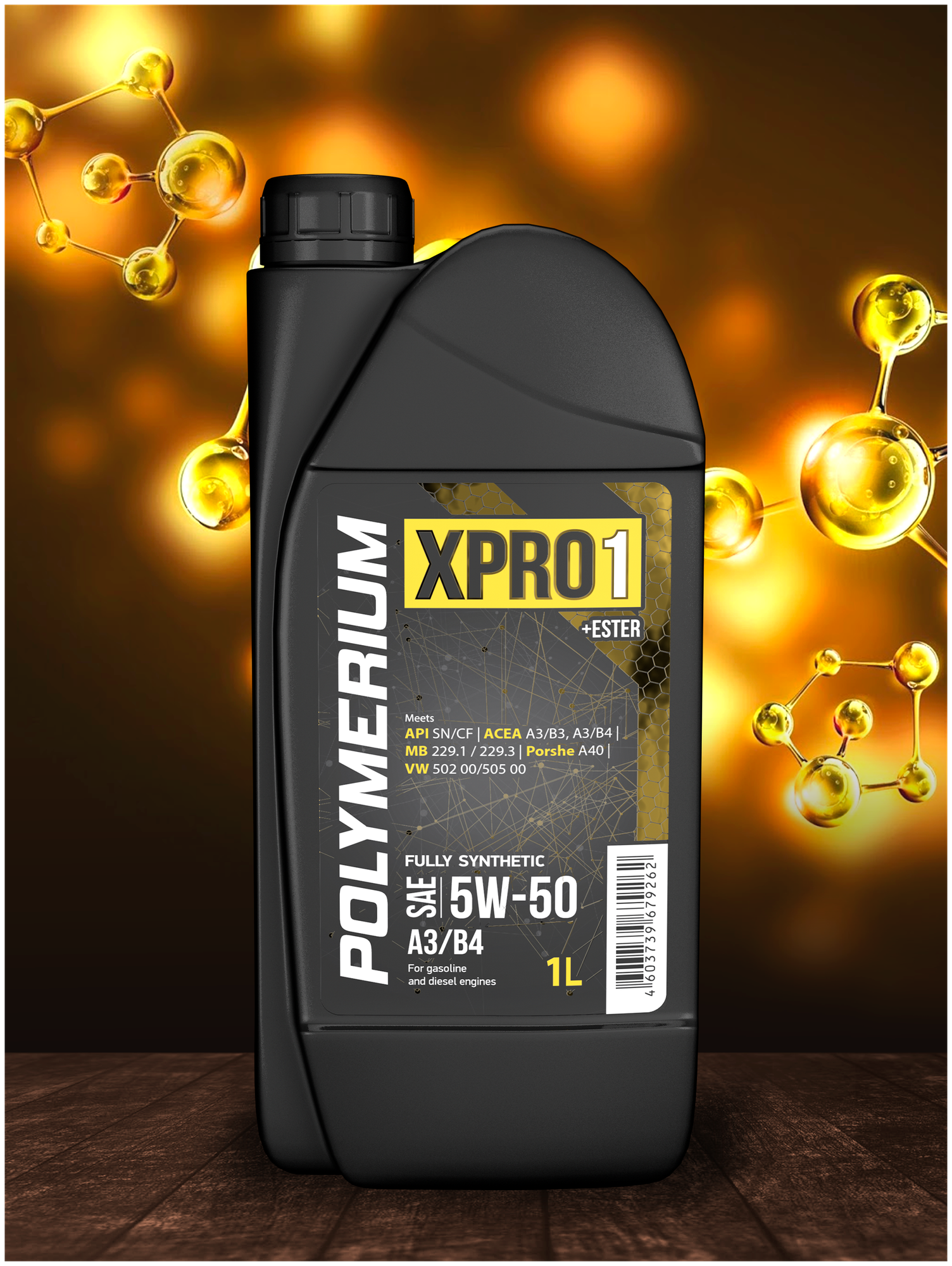 Синтетическое моторное масло POLYMERIUM XPRO1 5w-50 A3/B4 1л