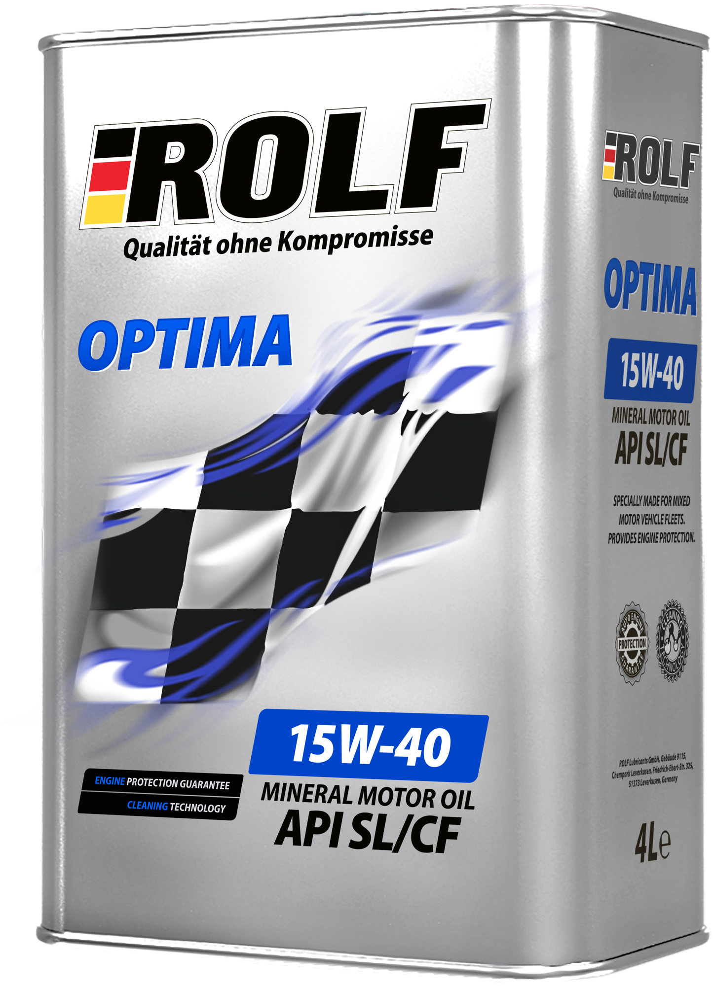 Моторное масло ROLF OPTIMA SAE 15W-40, API SL/CF Минеральное 4 л