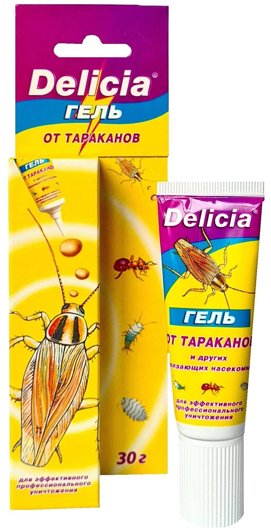 Delicia (Делиция) Гель от Тараканов муравьев мокриц и других ползающих насекомых 30 гр