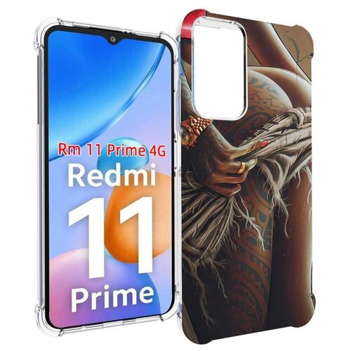 Чехол MyPads полуголая девушка фотография женский для Xiaomi Redmi 11 Prime 4G задняя-панель-накладка-бампер чехол mypads милые дамы женский для xiaomi redmi 11 prime 4g задняя панель накладка бампер