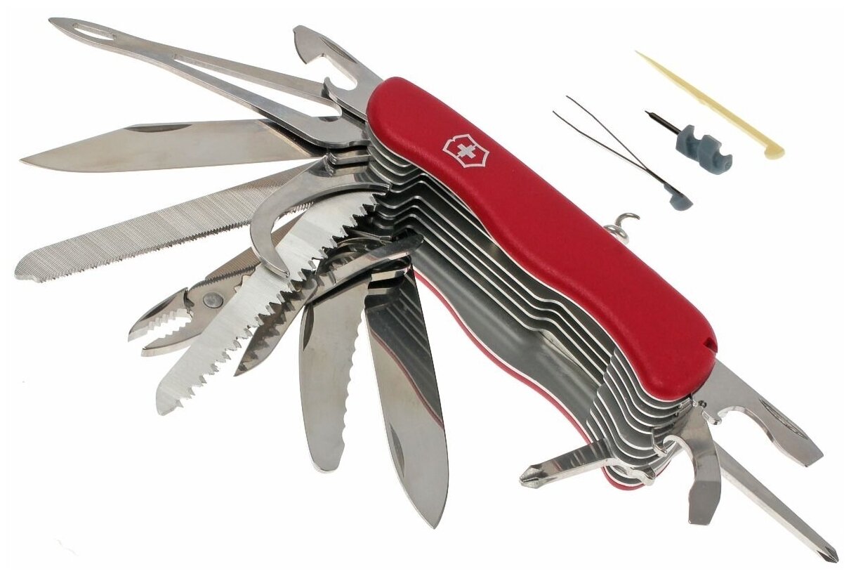 Нож перочинный Victorinox WORK CHAMP XL (0.8564.XL) 111мм 31функций красный - фото №10