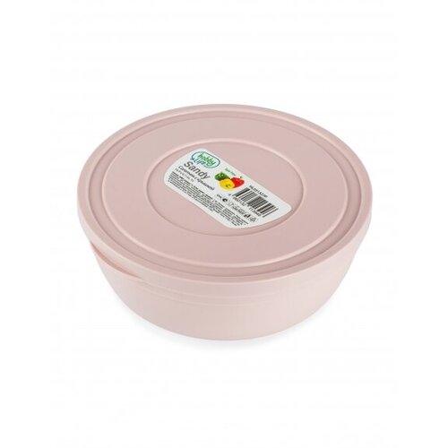 Салатник SANDY розовый 1л 16.9см низкий с крышкой