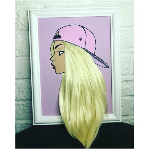 Панно из искусственных волос