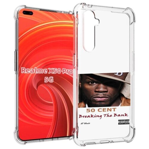 Чехол MyPads 50 Cent - Breaking The Bank для Realme X50 Pro задняя-панель-накладка-бампер
