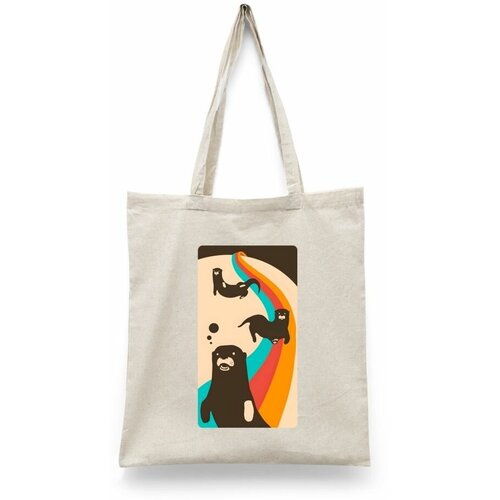 фото Сумка-шоппер унисекс каждому своё "выдра/otter" черная