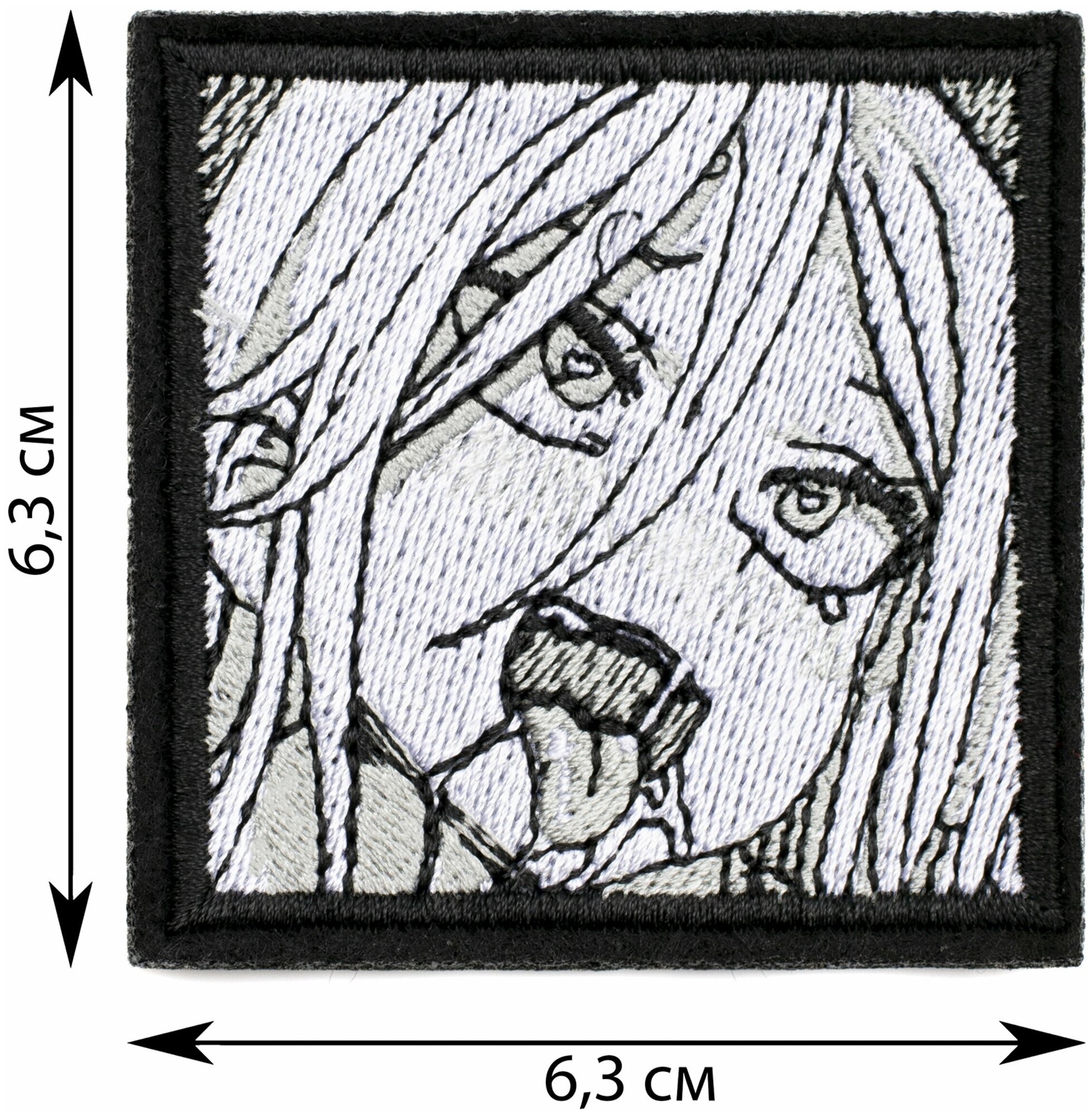 Нашивка шеврон патч (patch) Ahegao Ахэгао аниме размер 63*63 см