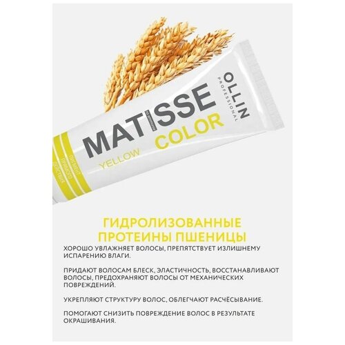 Краска для волос Vinogradoff MATISSE COLOR, Пигмент прямого действия, желтый, 100 мл