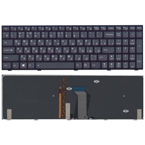 Клавиатура для ноутбука Lenovo Y500 Y500N Y500NT Y510P Y500NT-ISE черная с подсветкой 2970₽