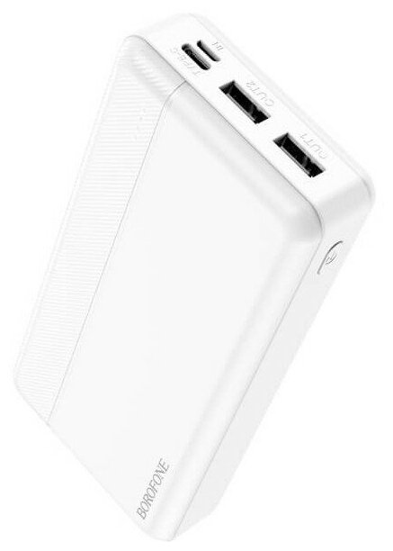 Внешний аккумулятор 20000mAh 2USB 2.1A Li-pol батарея с LED-индикатором Borofone BJ24A White