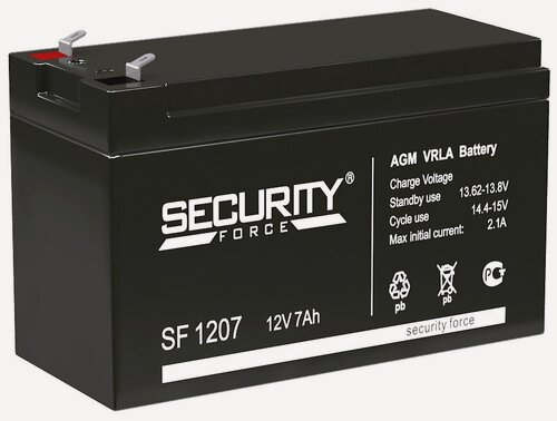 Изображение товара Аккумуляторная батарея Security Force SF 1207 (12V / 7Ah)