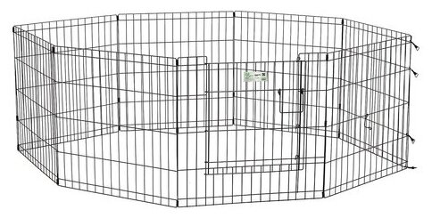 Вольер MidWest Life Stages для собак, 8 панелей 61х61h см, с дверью-MAXLock черный - фотография № 18
