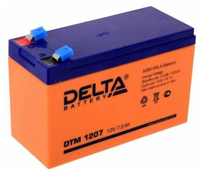 Аккумуляторная батарея 12В 7Ач DTM 1207 срок службы до 5лет