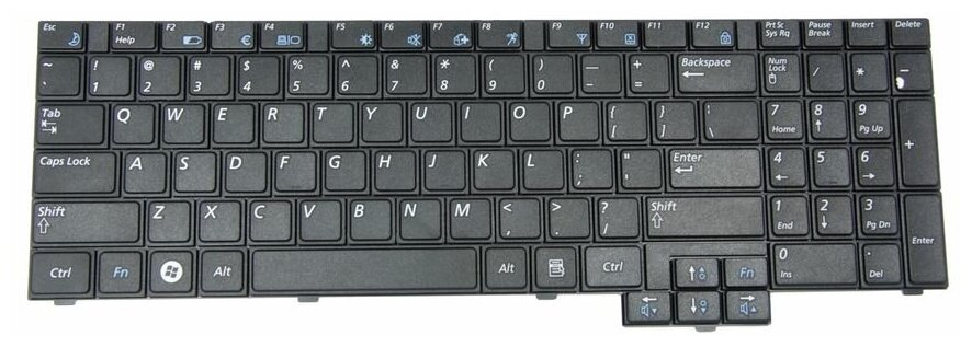 Клавиатура для ноутбуков Samsung X520 US Black