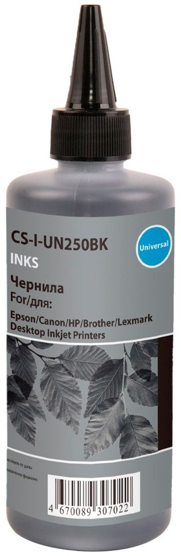 Чернила Cactus CS-I-Un250BK черный фл. 250мл для HP/Lexmark/Canon/Epson/Brother - фото №1