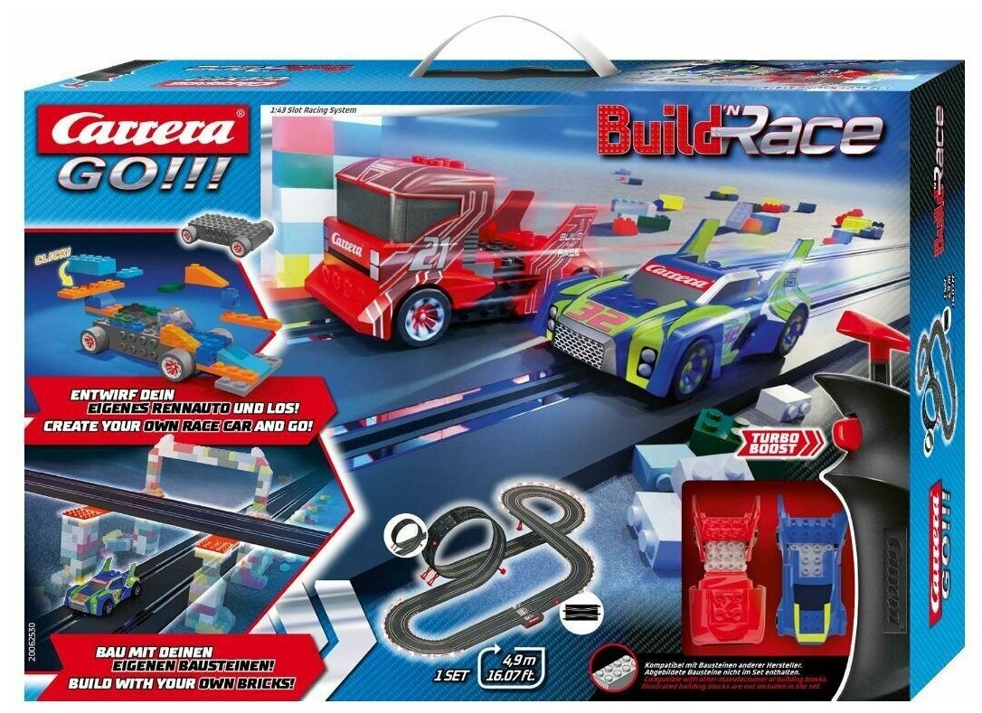 Гоночный трек Carrera Go: Build 'n Race (4,9 м) 20062530 - фото №1