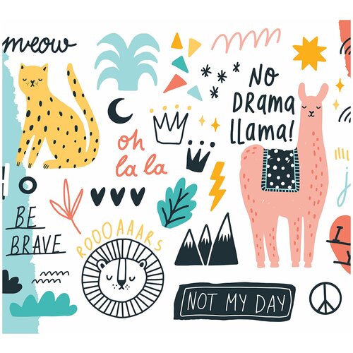 Фотообои флизелин эко Модные подписи 300х270 6723₽