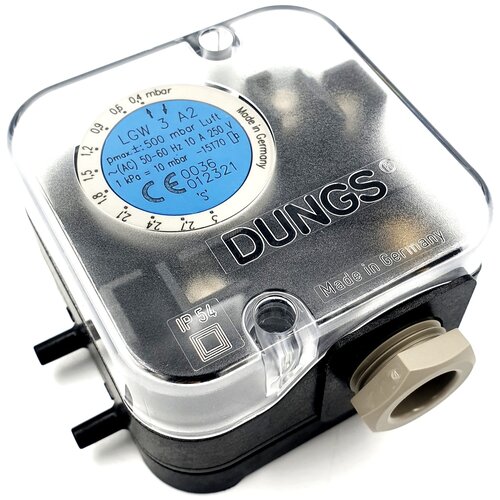 Датчик реле давления DUNGS LGW 3 A2 датчики реле давления воздуха и дымовых газов dungs lgw 10 a2 арт 107417 pmax 500 mbar диапазон 1 10mbar