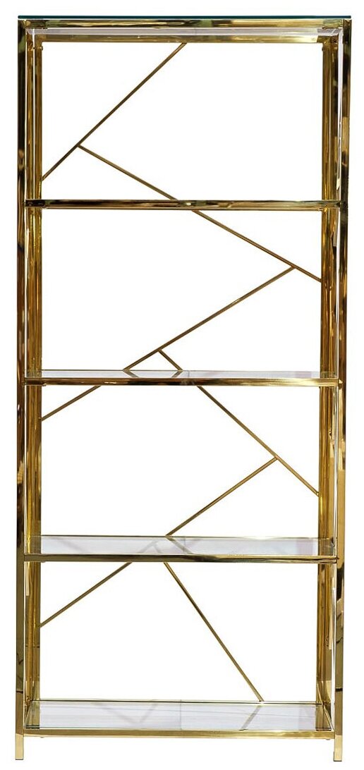 Стеллаж Garda Decor с прозрачным стеклом (золотой) GY-SH8711GOLD
