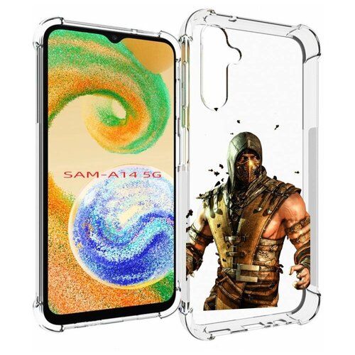 Чехол MyPads Mortal Kombat scorpion для Samsung Galaxy A14 4G/ 5G задняя-панель-накладка-бампер