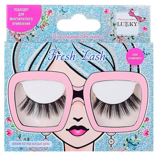 Реснички накладные BAMBI EYES, клей в комплекте LUKKY Fresh Lash Т21764