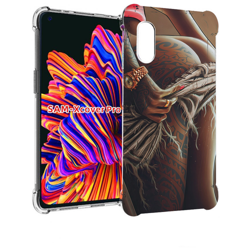 Чехол MyPads полуголая девушка фотография женский для Samsung Galaxy Xcover Pro 1 задняя-панель-накладка-бампер