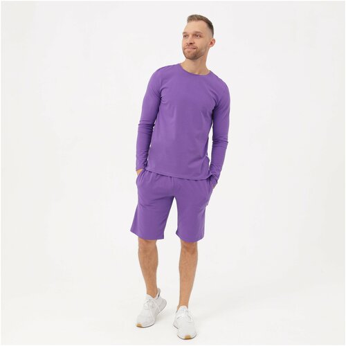 Фиолетовая мужская пижама с шортами «Лисёнок Мо» на размер XS (42)