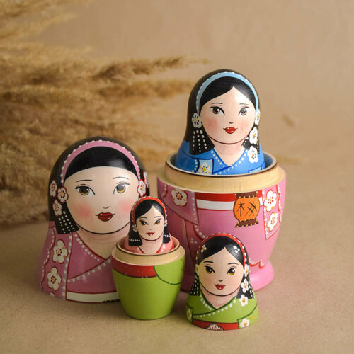 Деревянная Большая Матрешка для Малышей