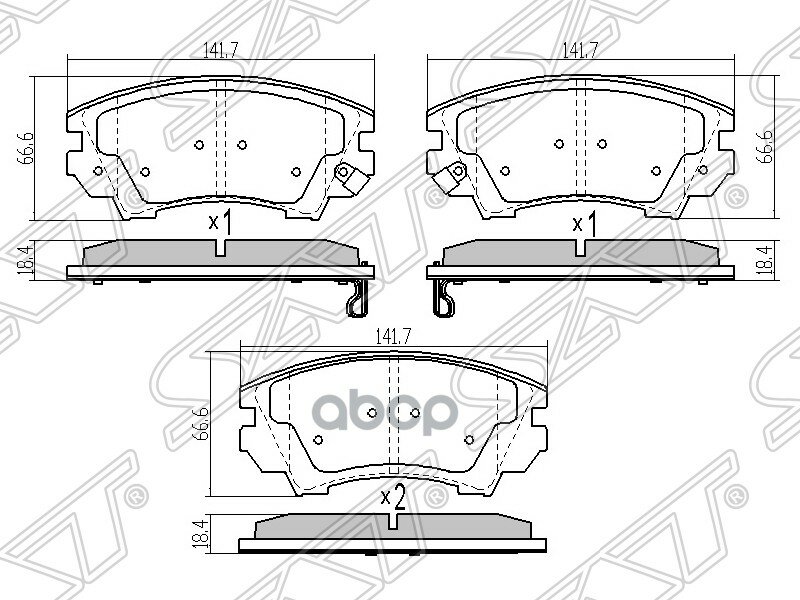 Колодки Тормозные Перед Opel Astra J Sat арт. ST-1605232