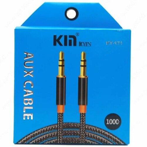 Кабель AUX, Jack 3,5 mm, 1 м, черный