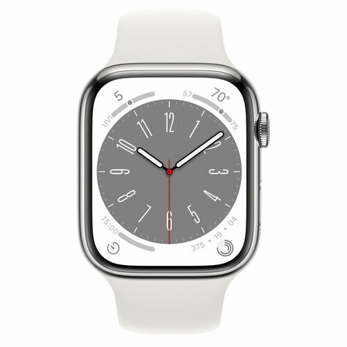Часы Apple Watch Series 8 41mm Silver Stainless Steel Case with Sport Band SM 4542500₽