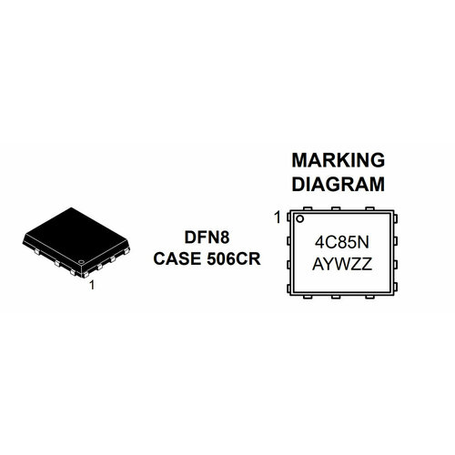 Микросхема NTMFD4C85N Dual N-Channel MOSFET 30V 49A DFN8 44000₽