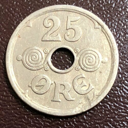 Монета Дания 25 Эре 1946 год Король Кристиан X #6-4 клуб нумизмат медаль норвегии серебро король кристиан iv 1588 1648