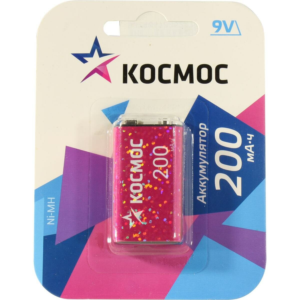 Аккумулятор 6F22 200мА.ч 1BL (блист.1шт) KOCNI-MH6F22(200mAh) КОСМОС - фото №15